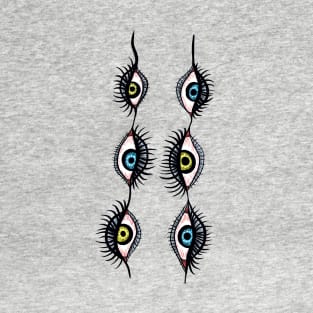 Creepy Weird Eye Garlands Surreal Art T-Shirt